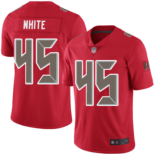 Buccaneers #45 Devin White Red Youth Stitched Limited Rush Jersey
