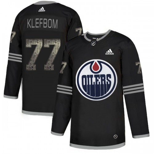 Adidas Edmonton Oilers #77 Oscar Klefbom Black Authentic Classic Stitched Jersey Men's
