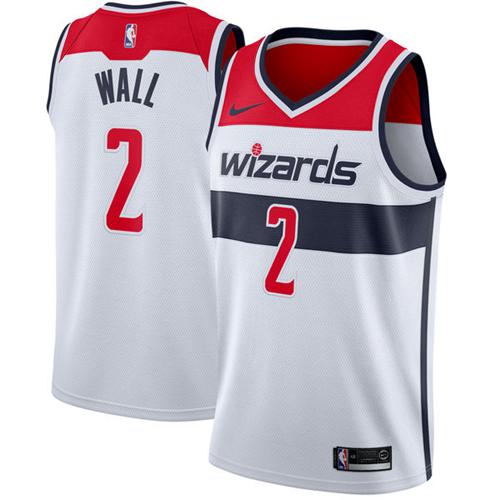 Washington Wizards #2 John Wall White Swingman Association Edition Jersey Mens