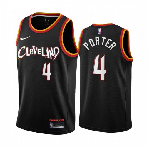 Cleveland Cavaliers #4 Kevin Porter Jr. Black Youth Swingman 2020-21 City Edition Jersey Youth