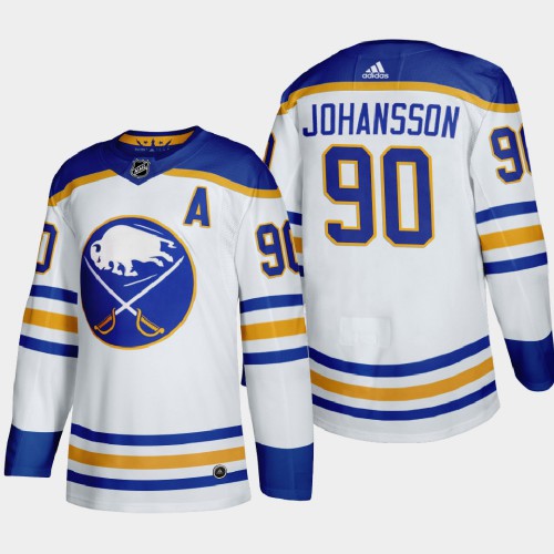 Buffalo Buffalo Sabres #90 Marcus Johansson Men's Adidas 2020-21 Away Authentic Player Stitched Jersey White Men's
