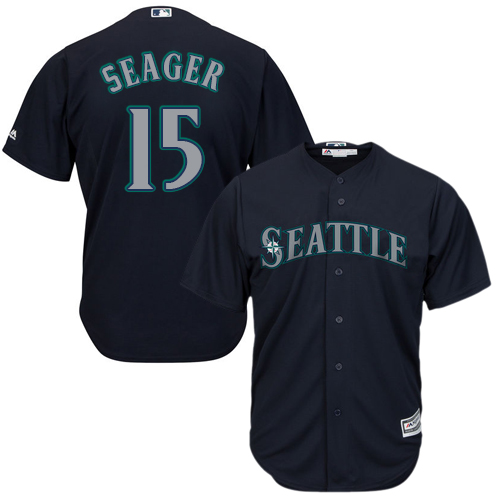 Seattle Mariners #15 Kyle Seager Navy Blue Cool Base Stitched Youth Jersey Youth