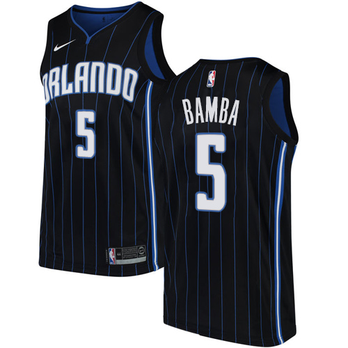 Orlando Magic #5 Mohamed Bamba Black Youth Swingman Statement Edition Jersey Youth