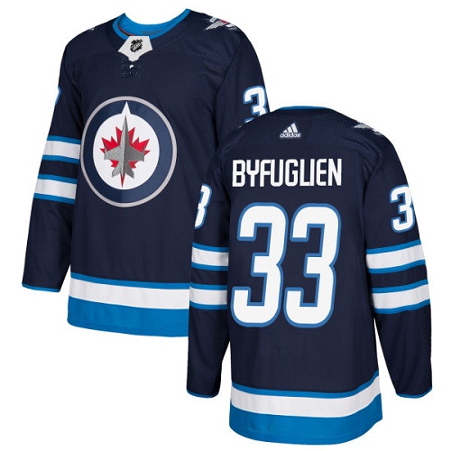 Adidas Winnipeg Jets #33 Dustin Byfuglien Navy Blue Home Authentic Stitched Jersey Men's
