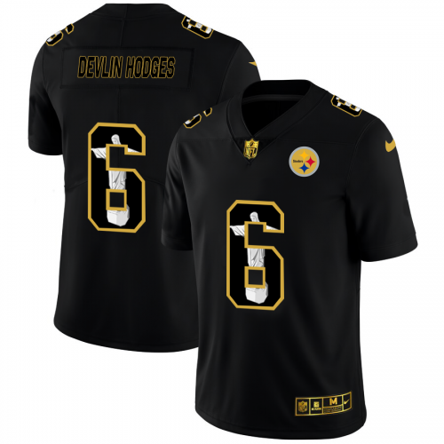 Pittsburgh Pittsburgh Steelers #6 Devlin Hodges Men's Carbon Black Vapor Cristo Redentor Limited Jersey Men's