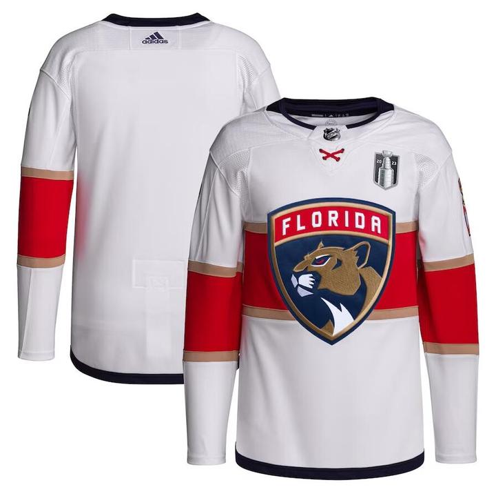 Adidas Lightning Blank White 2023 Stanley Cup Final Patch Road Authentic Stitched Jersey
