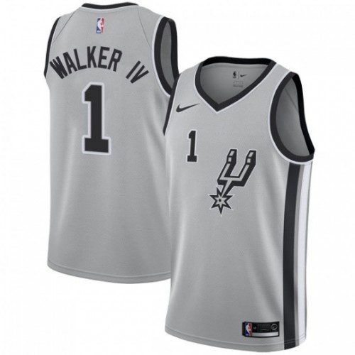 San Antonio Spurs #1 Lonnie Walker IV Silver Youth Swingman Statement Edition Jersey Youth