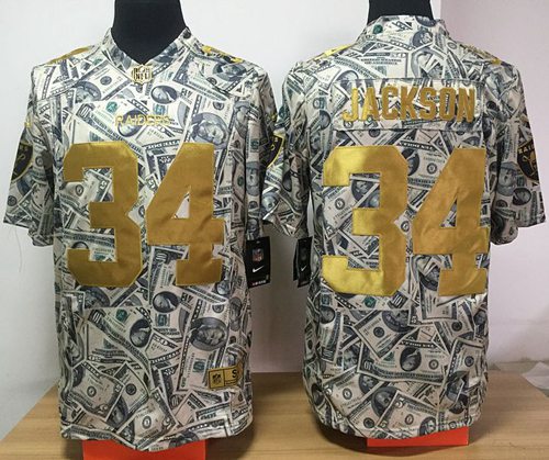 Raiders #34 Bo Jackson Dollar Fashion Men's Stitched Elite Jersey
