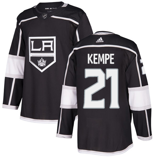 Adidas Los Angeles Kings #21 Mario Kempe Black Home Authentic Stitched Jersey Men's