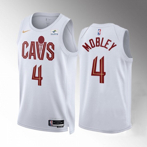 Cleveland Cleveland Cavaliers #4 Evan Mobley Mens White 2022-23 Association Edition Jersey Mens