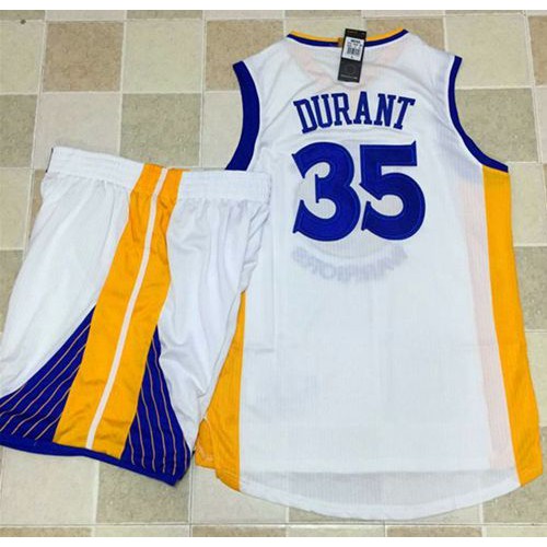 Golden State Warriors #35 Kevin Durant White A Set Stitched Jersey Mens