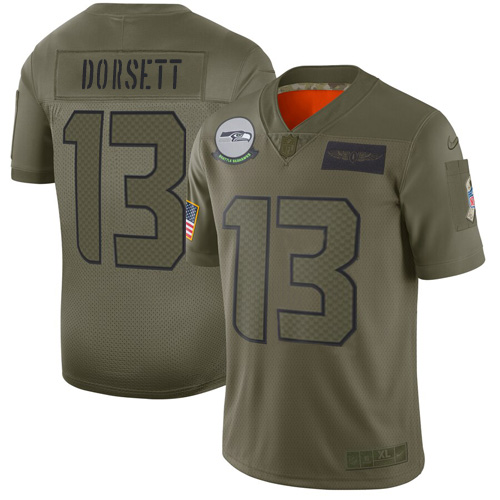 Seattle Seahawks #13 Phillip Dorsett Camo Youth Stitched Limited 2019 Salute To Service Jersey Youth