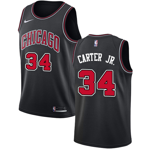 Chicago Bulls #34 Wendell Carter Jr. Black Youth Swingman Statement Edition Jersey Youth