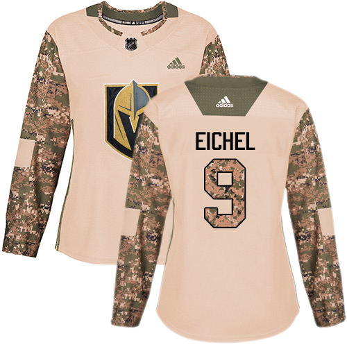 Adidas Golden Knights #9 Jack Eichel Camo Authentic 2017 Veterans Day Women's Stitched Jersey