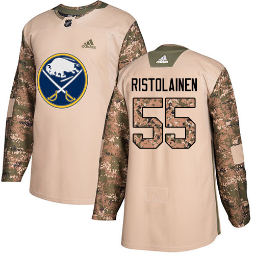 Adidas Buffalo Sabres #55 Rasmus Ristolainen Camo Authentic 2017 Veterans Day Stitched Jersey Men's