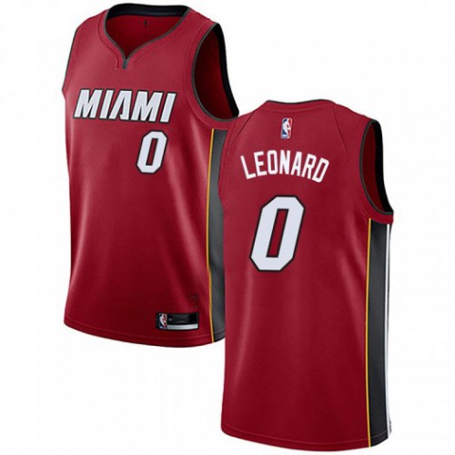 Miami Heat #0 Meyers Leonard Red Youth Swingman Statement Edition Jersey Youth