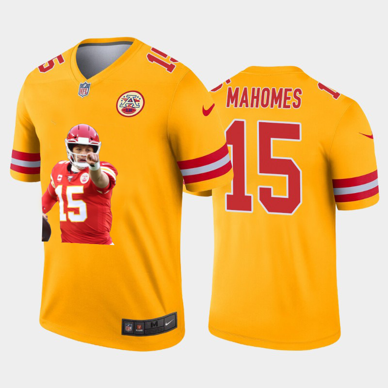 Kansas City Chiefs #15 Patrick Mahomes Team Hero 1 Vapor Limited Jersey Yellow