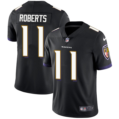 Baltimore Ravens #11 Seth Roberts Black Alternate Youth Stitched Vapor Untouchable Limited Jersey Youth