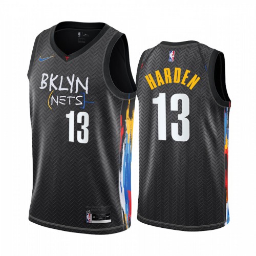 Brooklyn Nets #13 James Harden Black Swingman 2020-21 City Edition Jersey Mens