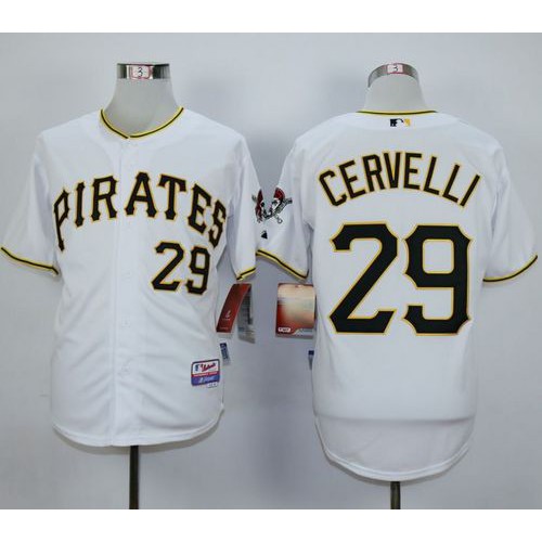 Pittsburgh Pirates #29 Francisco Cervelli White Cool Base Stitched Jersey Men's