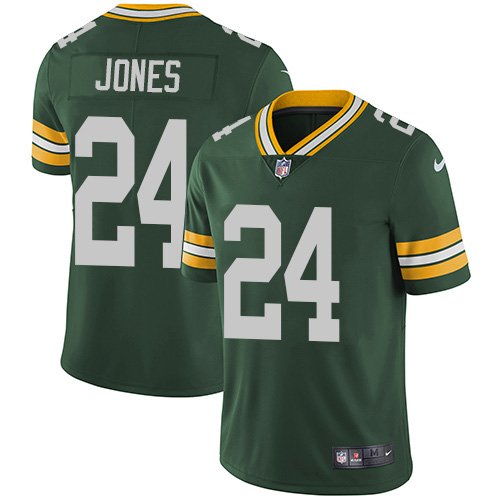Green Bay Packers #24 Josh Jones Green Team Color Youth Stitched Vapor Untouchable Limited Jersey Youth