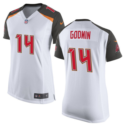 Buccaneers #14 Chris Godwin White Women's Stitched New Elite Jersey