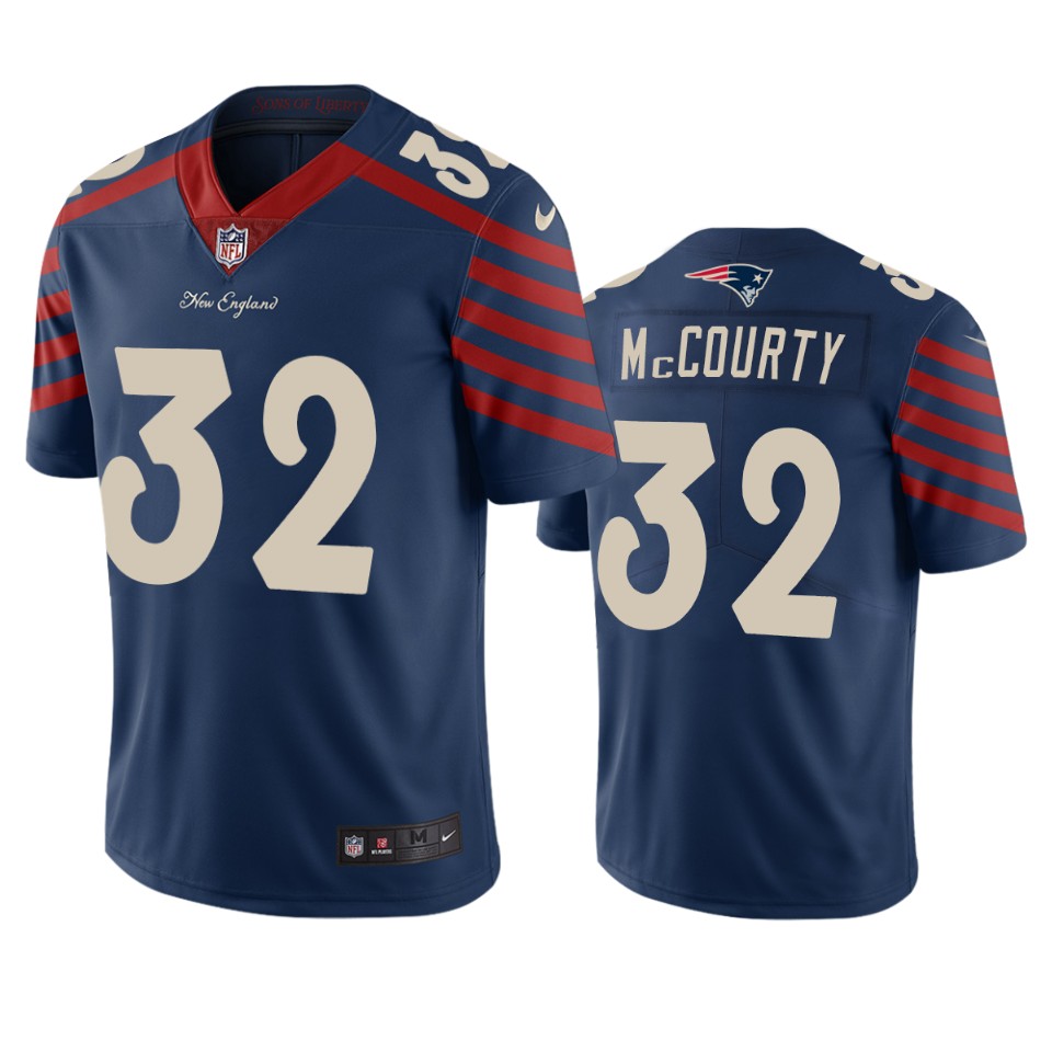 New England Patriots #32 Devin Mccourty Navy Vapor Limited City Edition Jersey