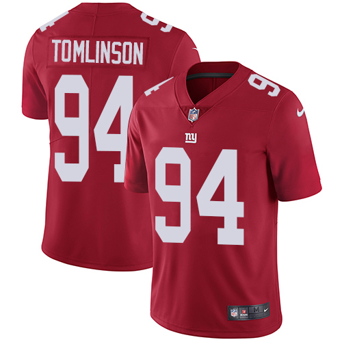New York Giants #94 Dalvin Tomlinson Red Alternate Youth Stitched Vapor Untouchable Limited Jersey Youth
