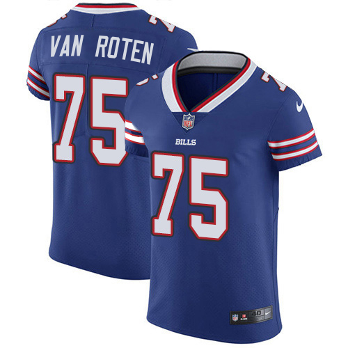 Bills #75 Greg Van Roten Royal Blue Team Color Men's Stitched Vapor Untouchable Elite Jersey