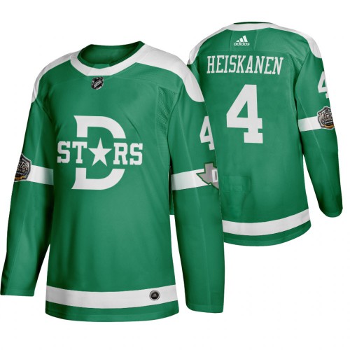 Adidas Dallas Dallas Stars #4 Miro Heiskanen Men's Green 2020 Winter Classic Retro Jersey Men's