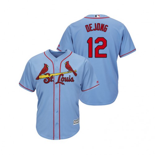 St.Louis Cardinals #12 Paul DeJong Horizon Blue Alternate 2019 Cool Base Stitched Jersey Men's