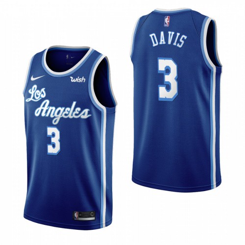 Los Angeles Los Angeles Lakers #3 Anthony Davis Blue 2019-20 Classic Edition Stitched Jersey Mens