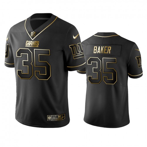 New York Giants #35 Deandre Baker Black Golden Limited Edition Stitched Jersey Men's