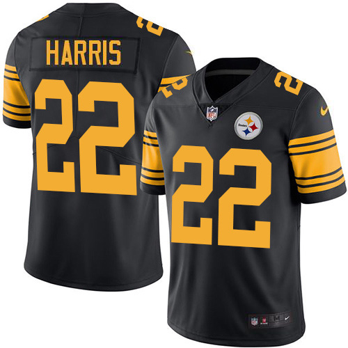 Steelers #22 Najee Harris Black Men's Stitched Limited Rush Jersey