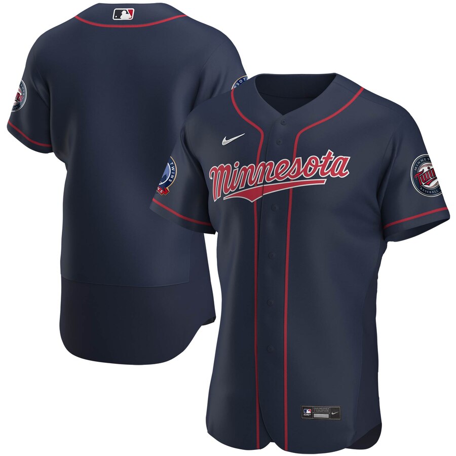 Minnesota Twins Men's Navy Alternate 2020 60th Season Authentic Team Jersey