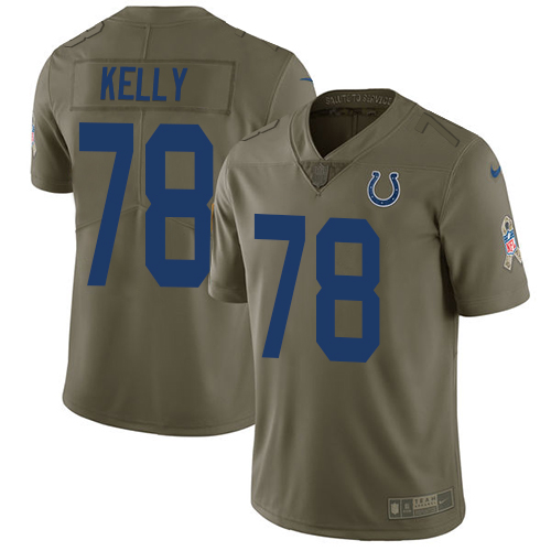 Indianapolis Colts #78 Ryan Kelly Olive Men's Stitched Limited 2017 Salute to Service Jersey Men's