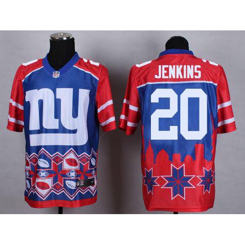 New York Giants #20 Janoris Jenkins Blue Men's Stitched Elite Noble Fashion Jersey Men's