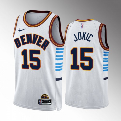 Denver Denver Nuggets #15 Nikola Jokic White 2022-23 Mens City Edition Jersey Mens