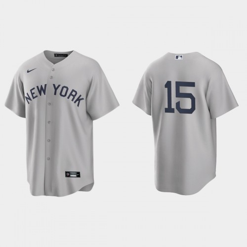 New York New York Yankees #15 Thurman Munson Men's Gray 2021 Field of Dreams Game Jersey Men's