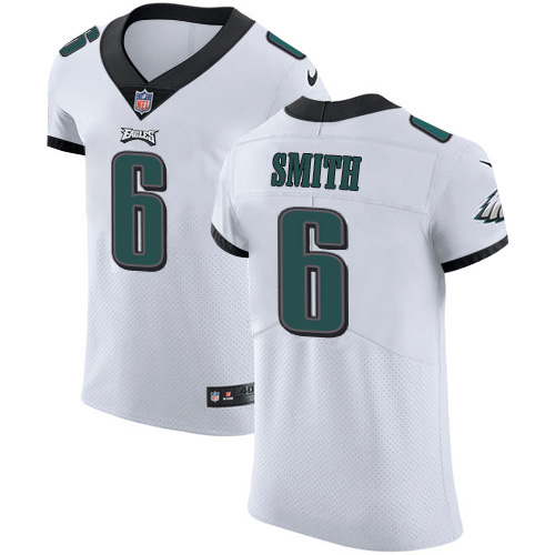 Eagles #6 DeVonta Smith White Men's Stitched New Elite Jersey