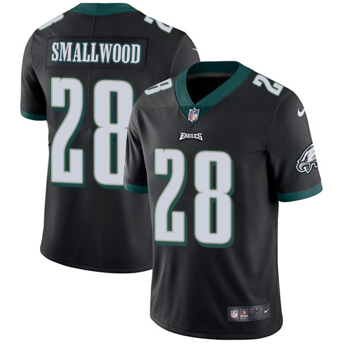 Philadelphia Eagles #28 Wendell Smallwood Black Alternate Men's Stitched Vapor Untouchable Limited Jersey Men's