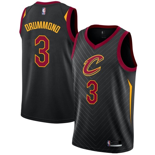 Cleveland Cavaliers #3 Andre Drummond Black Youth Swingman Statement Edition Jersey Youth