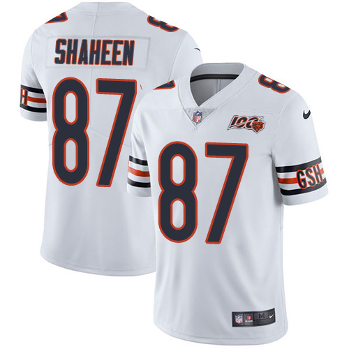 Chicago Bears #87 Adam Shaheen White Men's 100th Season Stitched Vapor Untouchable Limited Jersey Men's