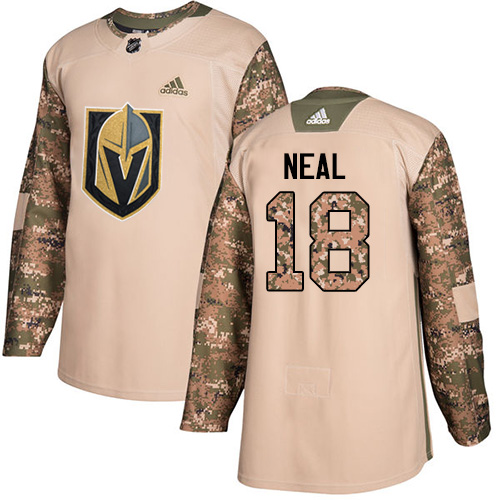 Adidas Golden Vegas Golden Knights #18 James Neal Camo Authentic 2017 Veterans Day Stitched Youth Jersey Youth