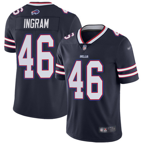 Bills #46 Ja'Marcus Ingram Navy Youth Stitched Limited Inverted Legend Jersey