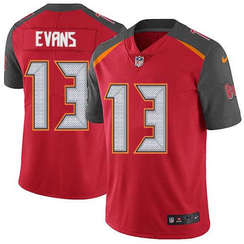 Buccaneers #13 Mike Evans Red Team Color Youth Stitched Vapor Untouchable Limited Jersey