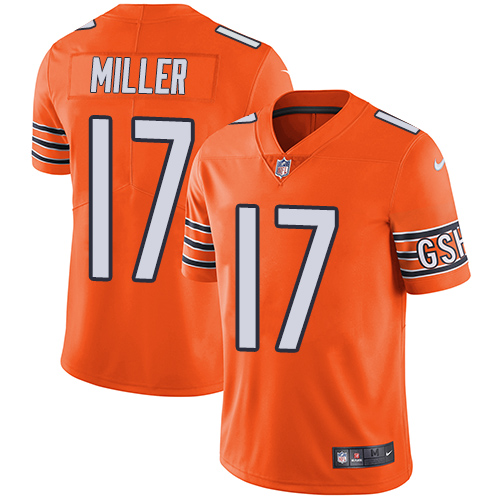 Chicago Bears #17 Anthony Miller Orange Men's Stitched Limited Rush Jersey Men's