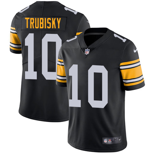 Steelers #10 Mitchell Trubisky Black Alternate Youth Stitched Vapor Untouchable Limited Jersey