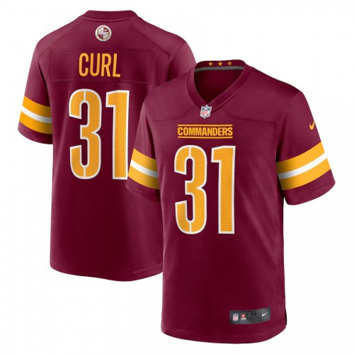 Washington Washington Commanders #31 Kamren Curl Burgundy Men's Game Jersey Men's