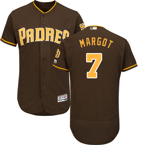 San Diego Padres #7 Manuel Margot Brown Flexbase Authentic Collection Stitched Jersey Men's